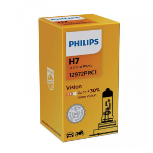 Автолампа галогеновая Philips H7 12V55W PX26d 12972PRC1 Vision +30% 
