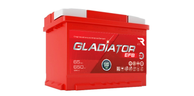 Аккумулятор GLADIATOR EFB 65 EN650 о/п