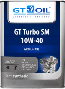 Масло моторное GT Turbo SM 10W-40 п/синт. API SN/CF 4л