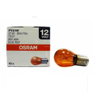 Автолампа накаливания OSRAM PY21W 12V21W BAU15s 7507 оранжевая 1шт