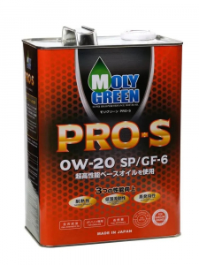 Масло моторное MOLY GREEN Pro S 0W-20 SP/GF-6A синт. 4л