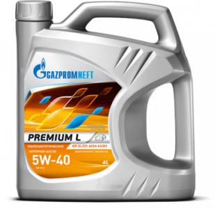 Масло моторное GAZPROMNEFT Premium L 5W-40 SL/CF п/синт. 4л