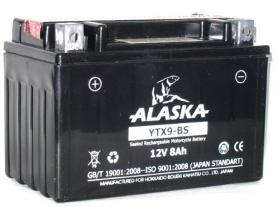 Аккумулятор Alaska 12 V 8A 12N9-4B-BS