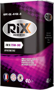 Масло трансмиссионное  RIXX TR V 75W-90 GL-4 синт. 4л