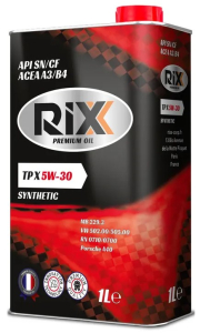 Масло моторное RIXX TP X SAE 5W-30 API SN/CF ACEA A3/B4 1л син.
