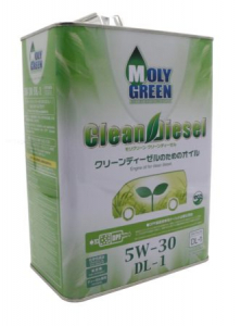 Масло моторное MOLY GREEN Clean Diesel 5W-30 DL-1 синт. 4л