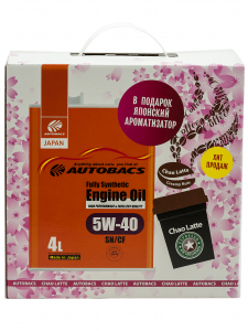 Масло моторное AUTOBACS Fully Synthetic 5W-40 синт. API SN/CF АКЦИЯ 4л