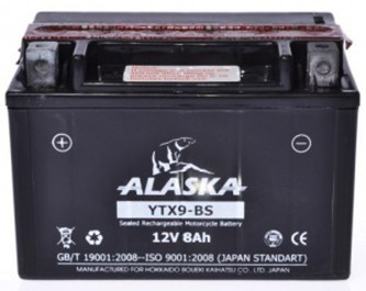 Аккумулятор Alaska 12 V 8A YTX9-BS