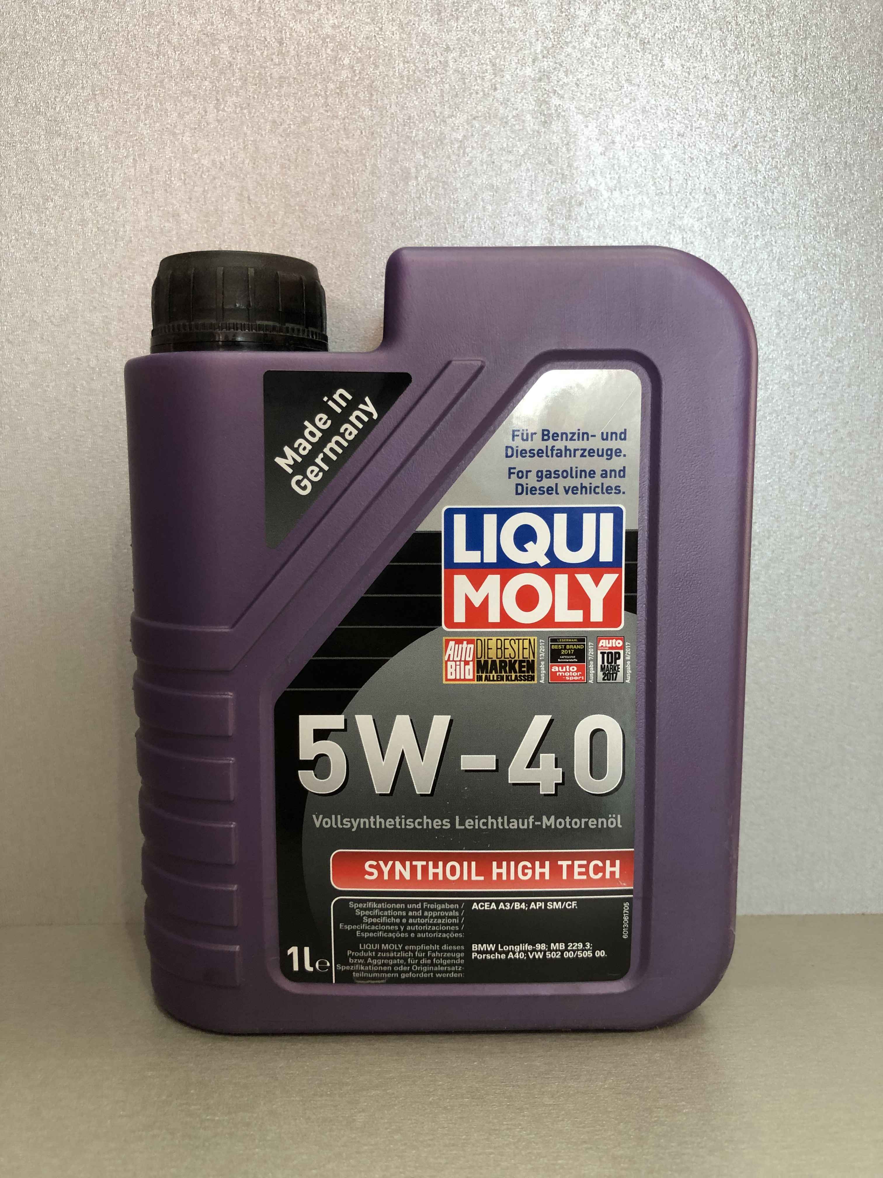 Масло моторное Liqui Moly Synthoil High Tech 5W-40 синт. API SM/CF 1л