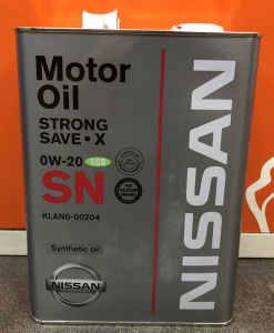Масло моторное NISSAN Strong Save X 0W-20 SN синт. 4л 