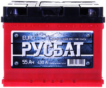 Аккумулятор РУСБАТ 55 EN430 п/п 