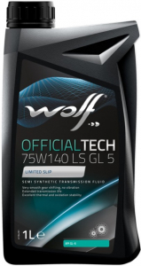 Масло трансмиссионное WOLF OFFICIALTECH 75W-140 LS GL-5 п/синт. 1л