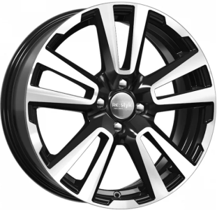 Диск литой 17x6,5 4x100 ET43 DIA 60,1 КиК КС874 алмаз черный (Vesta Cross)