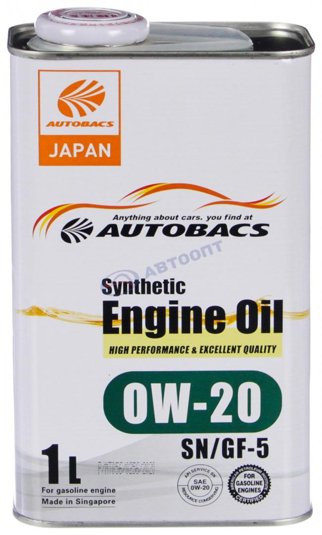 Масло моторное AUTOBACS Synthetic 0W-20 SN/GF-5 синт. 1л (Сингапур) в .