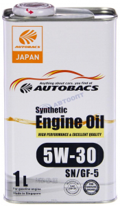Масло моторное AUTOBACS Synthetic 5W-30 SN/GF-5 синт. 1л (Сингапур)
