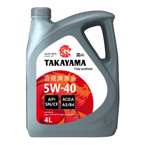 Масло моторное TAKAYAMA 5W-40 SN/CF синт. 4л (пластик)